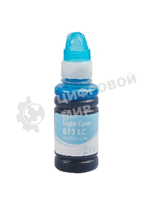 Контейнер с чернилами Sakura C13T67354A (673 LC) для Epson, светло-голубой, 5400 к., 70 мл.