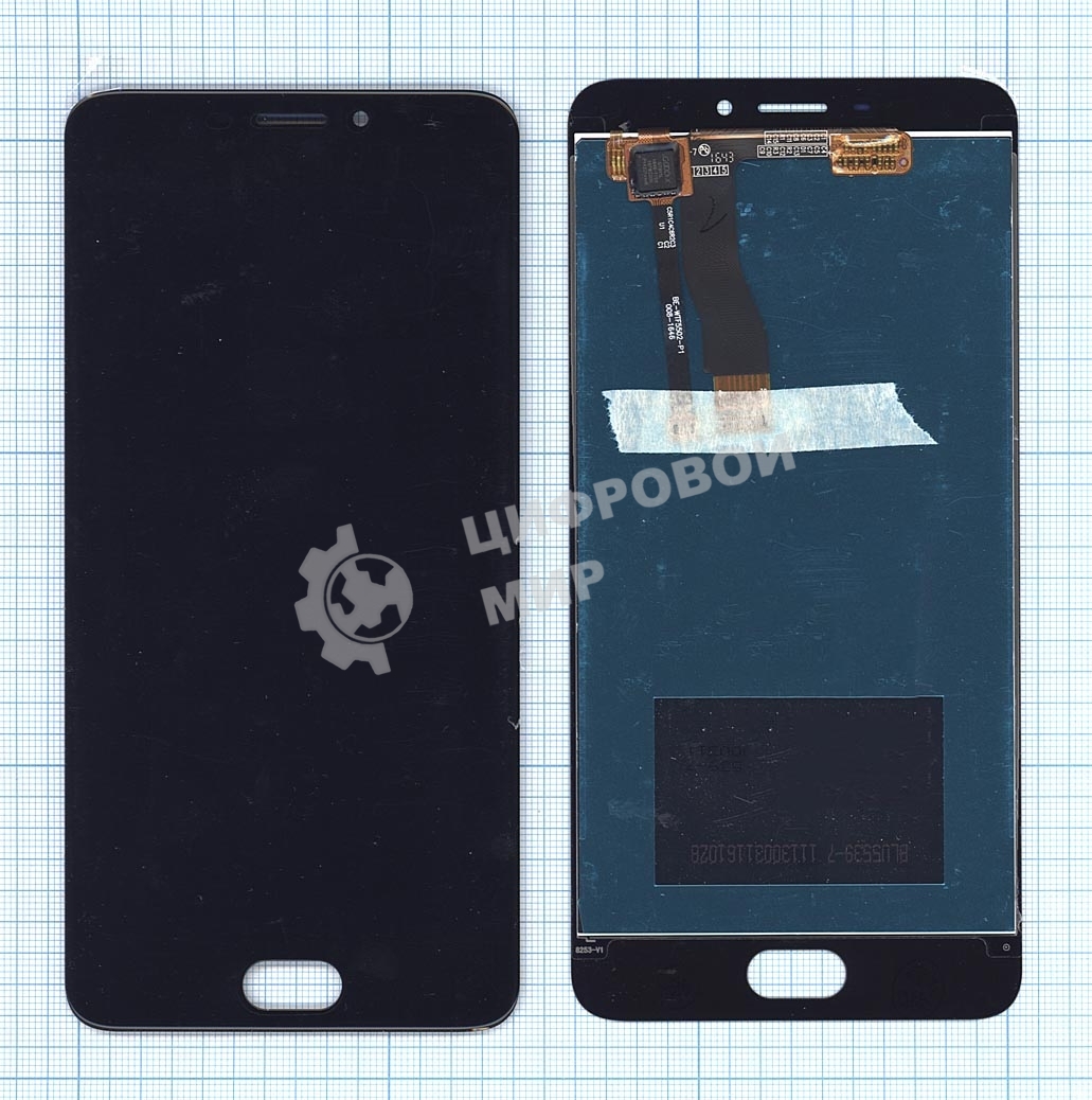 Дисплей для Meizu M5 Note черный