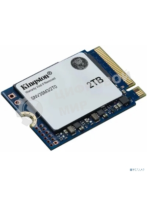 Накопитель SSD Kingston NV3, 2000Gb, M.2(22x30мм), NVMe, PCIe 4.0 x4, 3D TLC, R/W 6000/5000Mb/s, TbW 640, DWPD 0.2