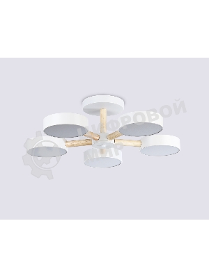 Светильник Ambrella light FL4825/5 WH белый 3000K-6400K 65W D580*160 (ПДУ ИК)