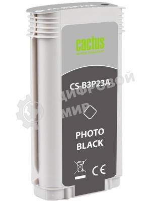 Картридж струйный Cactus CS-B3P23A №727 фото черный (130 мл) для HP DJ T920/T1500