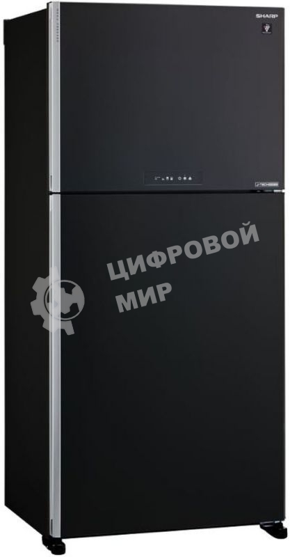 Холодильник Sharp SJ-XG60PMBK черный двухкамерный 422/178 л морозилка сверху, No Frost