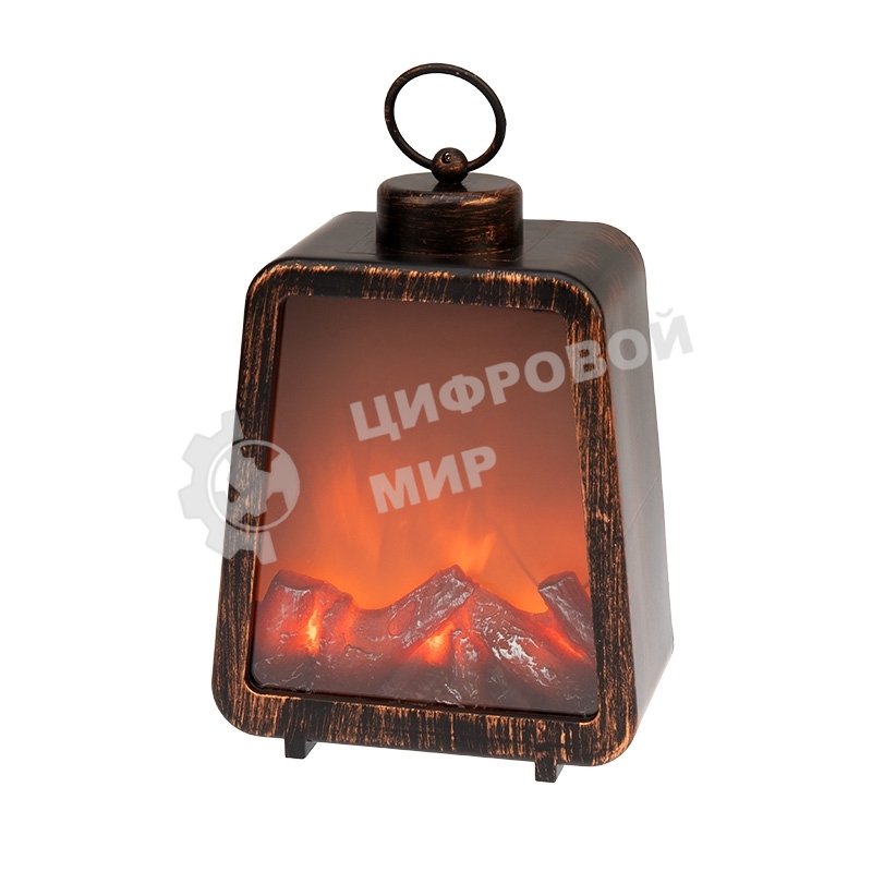Светодиодный камин Neon-night Лофт с эффектом живого огня 17х10х24,5 см, 3хС (не в комплекте) и USB (в комплекте)