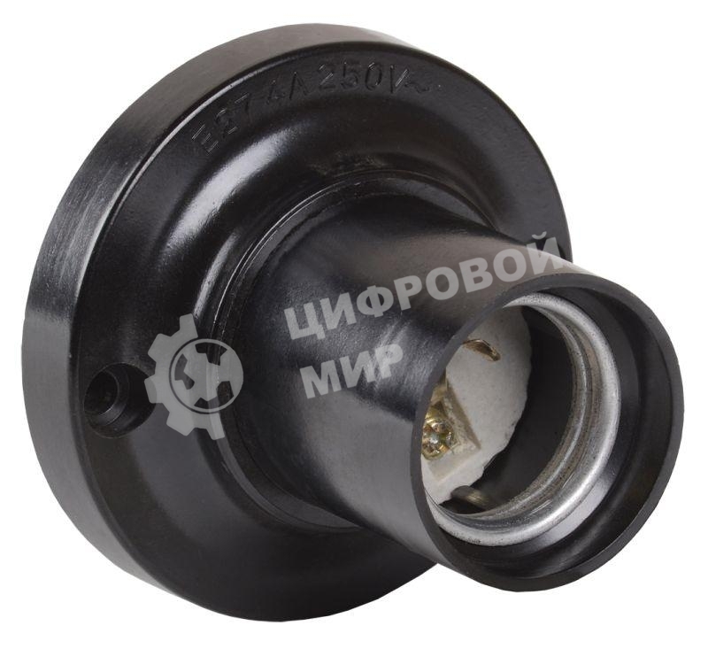 Патрон электрич. E27 Пкб27-04-К21 потолочный карболит. черный (с этикет.) ИЭК EPK12-04-01-K01