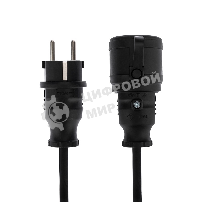 Удлинитель-шнур на рамке Rexant КГ 3х1.5, 10 м, морозостойкий, с/з, 16 А, 3500 Вт, IP44 (Сделано в России)