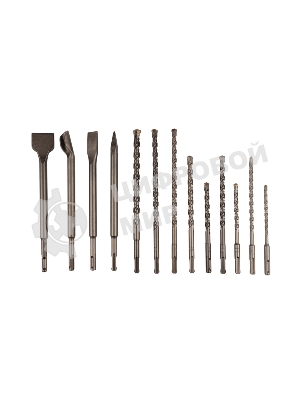 Набор буров и долот Kranz SDS PLUS, 13 предметов