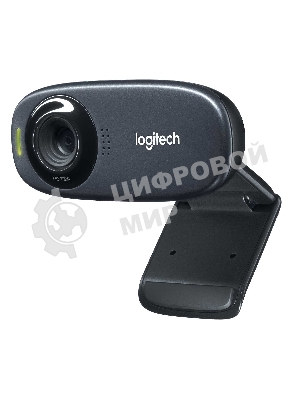Веб-камера Logitech C310 HD 1280x720, 30 кадр/с, USB Type-A, микрофон (шумоподавление), автоосвещение, универсальное крепление