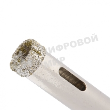 Сверло алмазное Matrix по керамограниту, 10 х 67 мм, 3-гранный хвостовик 2 шт.