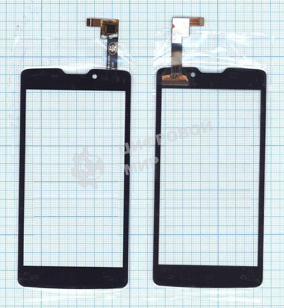 Сенсорное стекло (тачскрин) для DNS S4507, черное