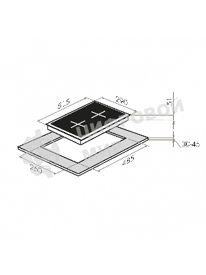 Газовая варочная панель HOMSair HGG323GCBK