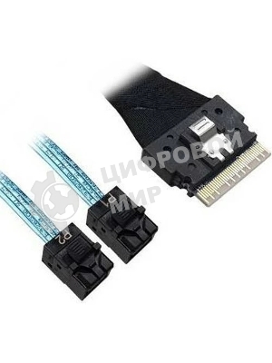 Кабель Broadcom 05-60003-00 Slimline SASx8 (SFF8654) -to- 2 SAS HD x4 (SFF8643)+ SFF9402, 1M