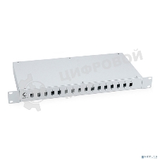 Бокс оптический Cabeus, портов: 16, SC (LC duplex), 32 хОВ, 1U, 44х485х200 мм (ВхШхГ), серый, (FO-19-16SC)