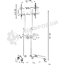 Стойка для телевизора Cactus CS-VM-ST04H черный 37