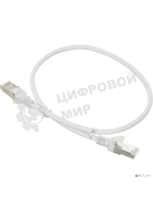 Патч-корд NTSS 2*RJ45/8P8C, T568B UTP 5e кат. литой 0.5 метра, LSZH, серый