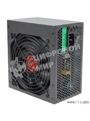 Блок питания Ginzzu CB700 12CM черный,24+4p,2 PCI-E(6+2), 6*SATA, 3*IDE,оплетка MB, кабель питания