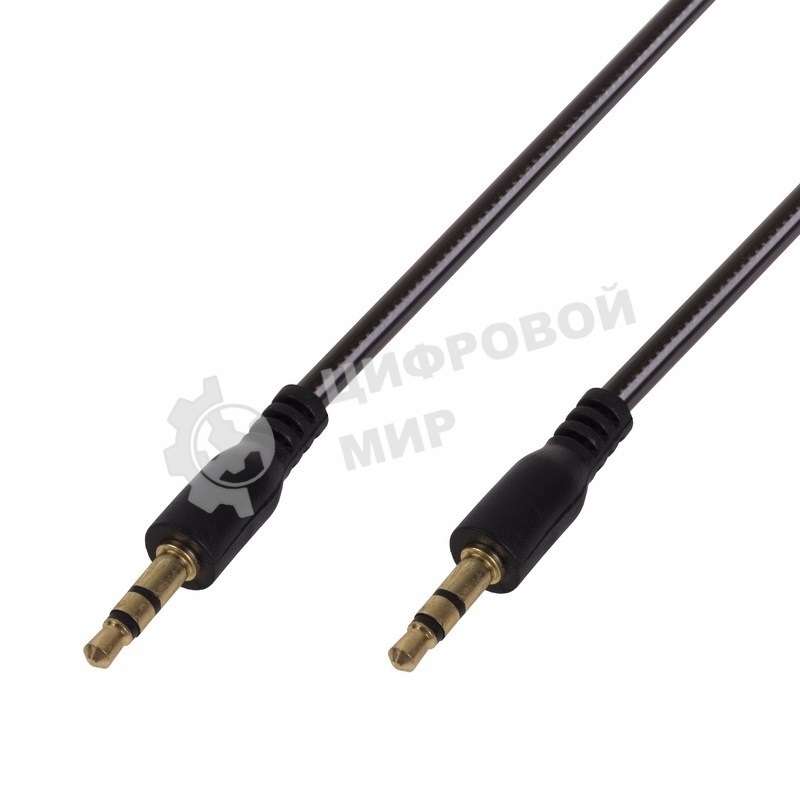 Аудиокабель AUX Rexant 3.5 мм гелевый 1 м черный