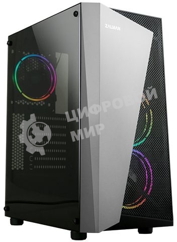 Компьютерный корпус ZALMAN S4 Plus, ATX, черный, WINDOW, 1x5.25