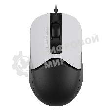Мышь проводная A4Tech Fstyler FM12S белый/черный, 1200 dpi, USB, кнопки - 3