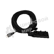 Удлинитель-шнур Rexant КГ 3х1.5, 30 м, 3 гнезда, морозостойкий, с/з, 16 А, 3500 Вт, IP44 (Сделано в России)