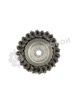 Щетка Matrix для УШМ, 100 мм, М14, Чашка, крученая проволока 0,35 мм