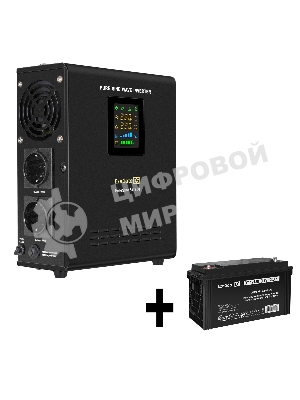 Комплект источника бесперебойного питания Exegate EX295996RUS + батарея 120Aч EX282988RUS 1шт (инвертор, синус, для котла, настенный) ExeGate FineSine SX-800.LCD.AVR.2SH <800VA/500W, чистая синусоида, цветной LCD-дисплей, AVR, 2*Schuko, линейно-интерактивный, крепление настенное/универсальное, черный> + батарея ExeGate DT 12120 (12В, 120Ач) 1шт