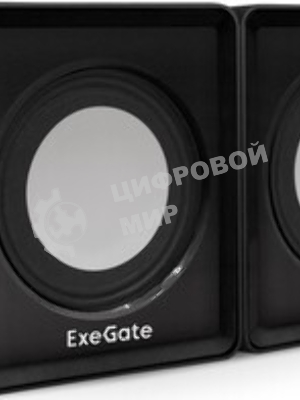 Акустическая система 2.0 ExeGate EX287057RUS Disco 140 Black (питание USB, 2х3Вт (6Вт RMS), 100-20000Гц, черный)