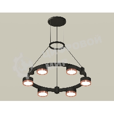 Светильник Ambrella light XR92051103/6 SBK/PPG черный песок/золото розовое полированное GX53 (A9205, C9232, N8126)