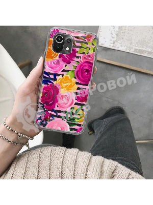 Чехол (клип-кейс) Gresso Air, для Xiaomi Mi 11 Lite, прозрачный/рисунок gr17aaae9767