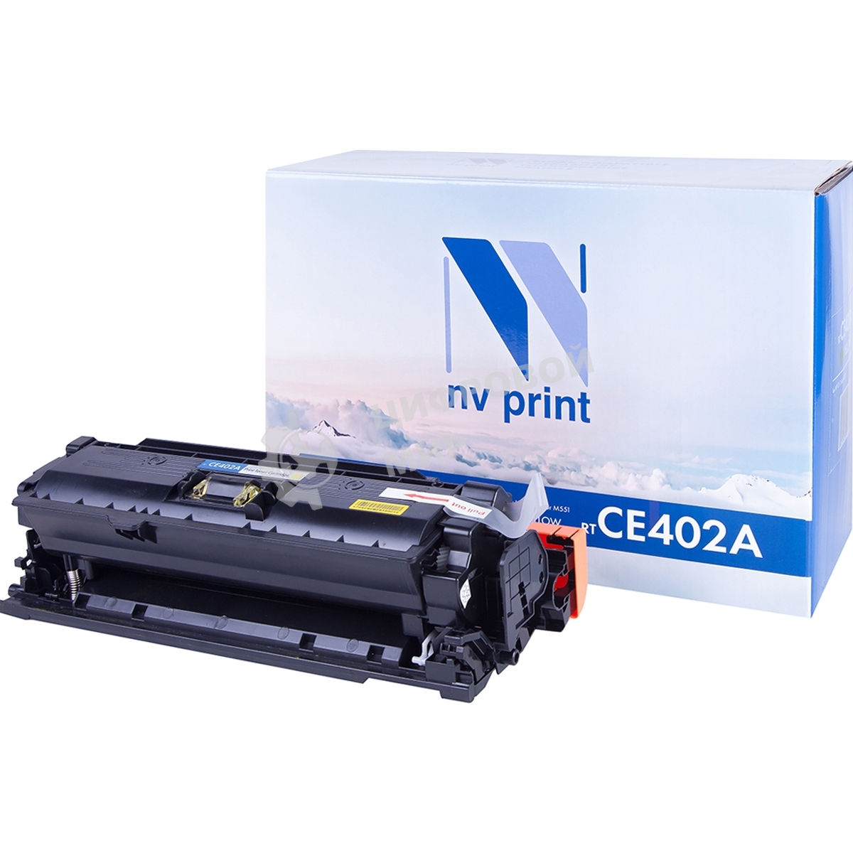 Картридж лазерный NVPrint совместимый HP CE402A Yellow для CLJ Color M551 (6000k)