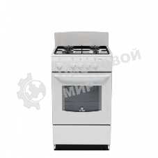 Плита газовая De Luxe 5040.38Г (Щ) белый, конфорок 4 шт, духовка 43 л, 50 см x 85 см x 50 см
