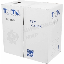 Кабель информационный Lanmaster TWT-5EFTP кат.5е SF/UTP общий экран в оплетке 4X2X24AWG PVC внутренний 305м серый