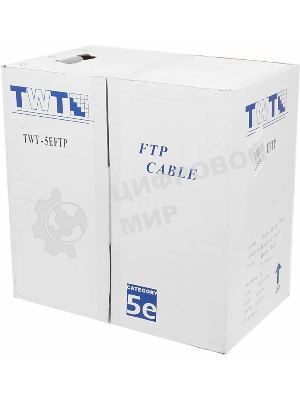 Кабель информационный Lanmaster TWT-5EFTP кат.5е SF/UTP общий экран в оплетке 4X2X24AWG PVC внутренний 305м серый