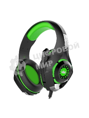 Гарнитура Crown CMGH-102T зеленый, проводная, USB