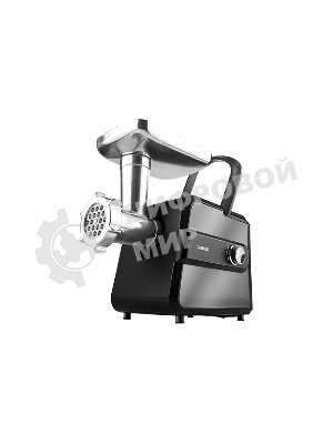 Мясорубка электрическая Centek CT-1623 серый, 2200 Вт, 2.2 кг/мин, реверс, защита от перегрузки, металлический лоток, насадки - 4