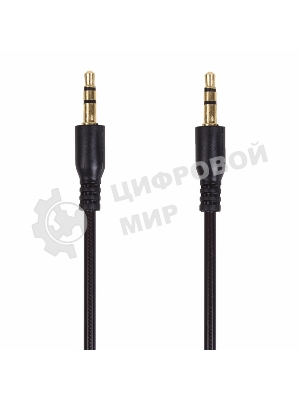 Аудиокабель AUX Rexant 3.5 мм гелевый 1 м черный