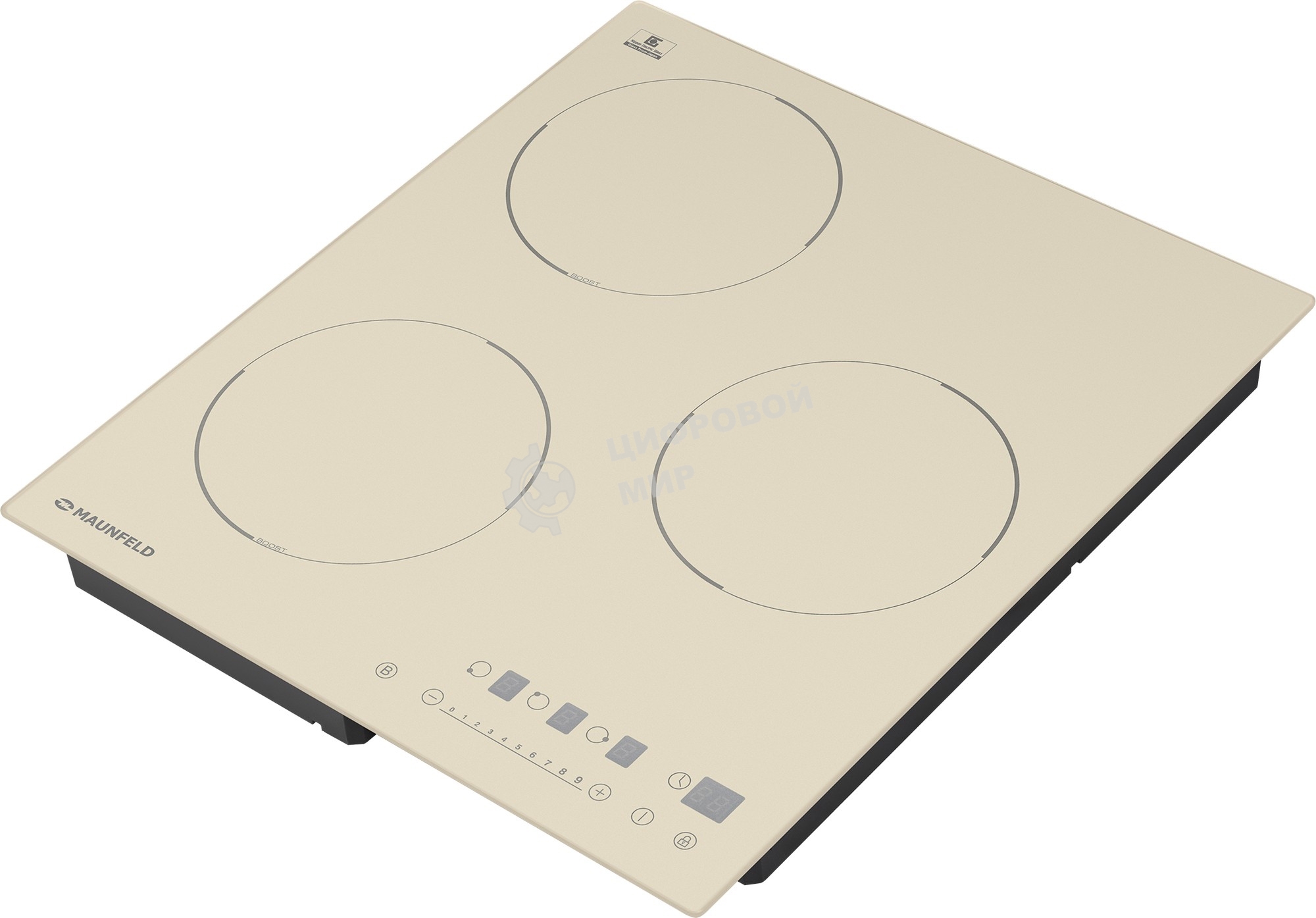Индукционная варочная панель Maunfeld EVI.453-BG, конфорок: 3 шт., стеклокерамика, независимая, бежевый