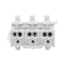 Клемма пружинная соединительная Rexant КСП 3-полюсная с заземлением и с монтажными ножками (100 шт./уп.)