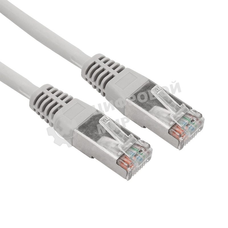 Патч-корд S/FTP Rexant cat.6a (10G), RJ45-RJ45, неэкранированный, 28AWG, LSZH, серый, 5 м
