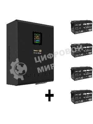 Комплект Источник бесперебойного питания EX296003RUS + батарея 150Aч EX282990RUS 4шт ExeGate FineSine SX-3000.LCD.AVR.2SH.T + батарея ExeGate DT 12150 (12В, 150Ач) 4шт