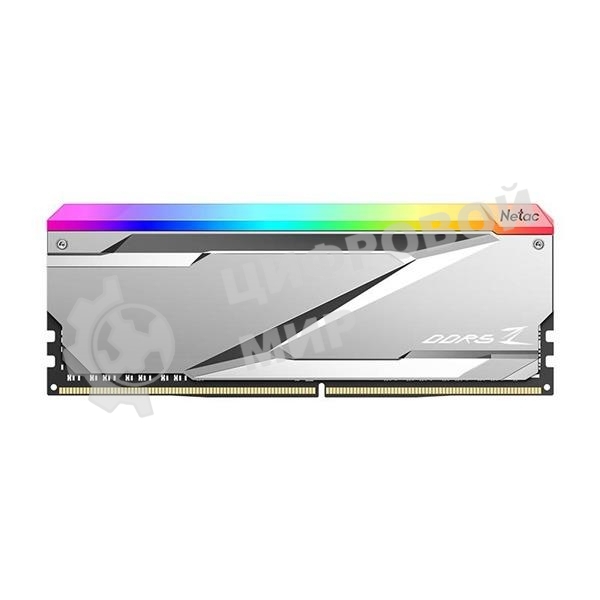 Оперативная память NETAC, DDR5, 32GB (2x16 GB), 7600 MHz, CL36, DIMM, ECC, радиатор, RGB, серебристый