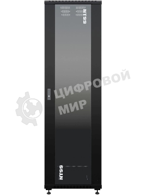 Шкаф серверный NTSS Премиум (NTSS-R42U80100GS-BL) напольный 42U 800x1000мм пер.дв.стекл металл 900кг черный 910мм 160кг 1987мм IP20 сталь