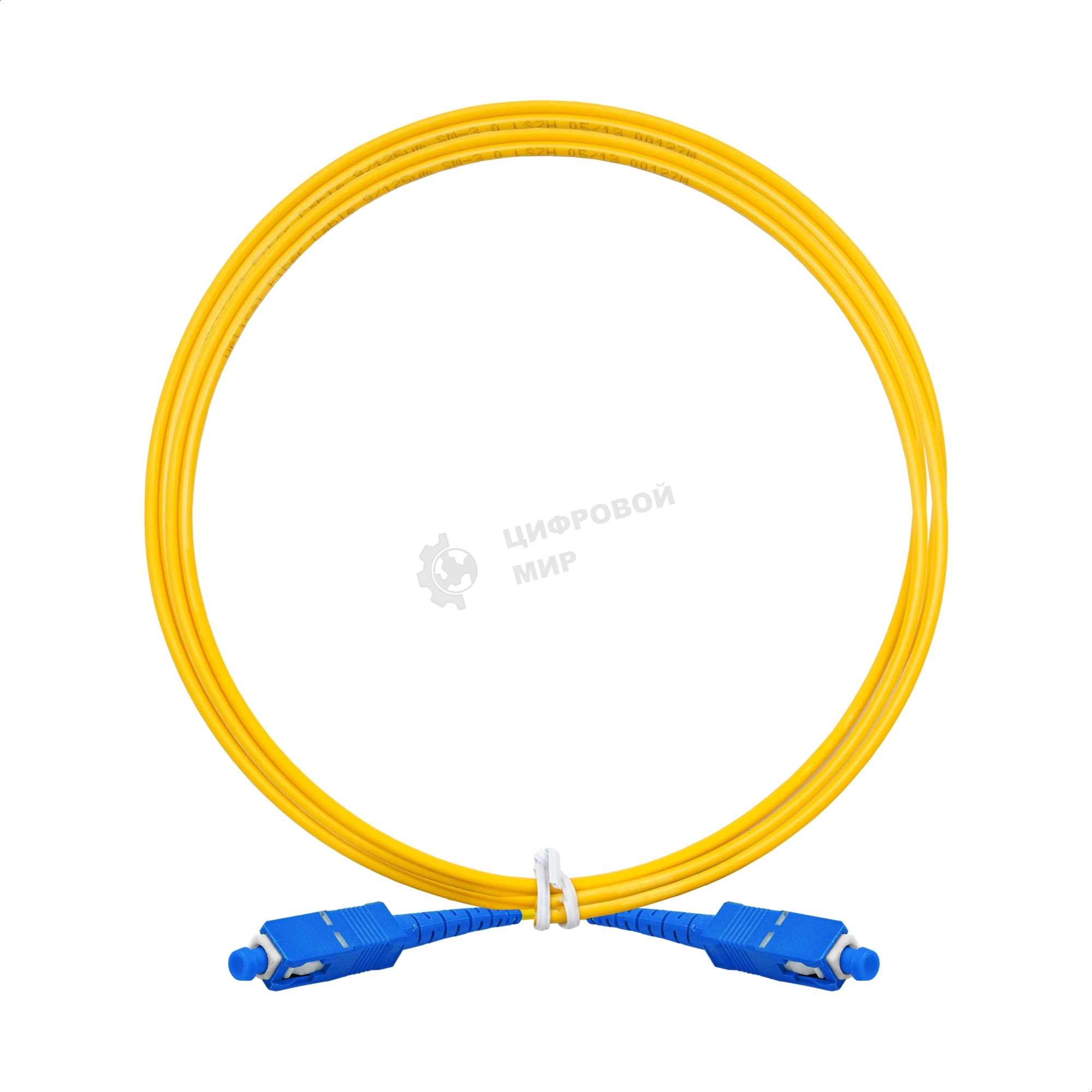 Патч-корд волоконно-оптический ExeGate FC-S-9-SC-SC-3M-LSZH (Шнур ВО SM 9/125 (OS2/G.652.D), SC/UPC-SC/UPC, Simplex, LSZH, 3 м)