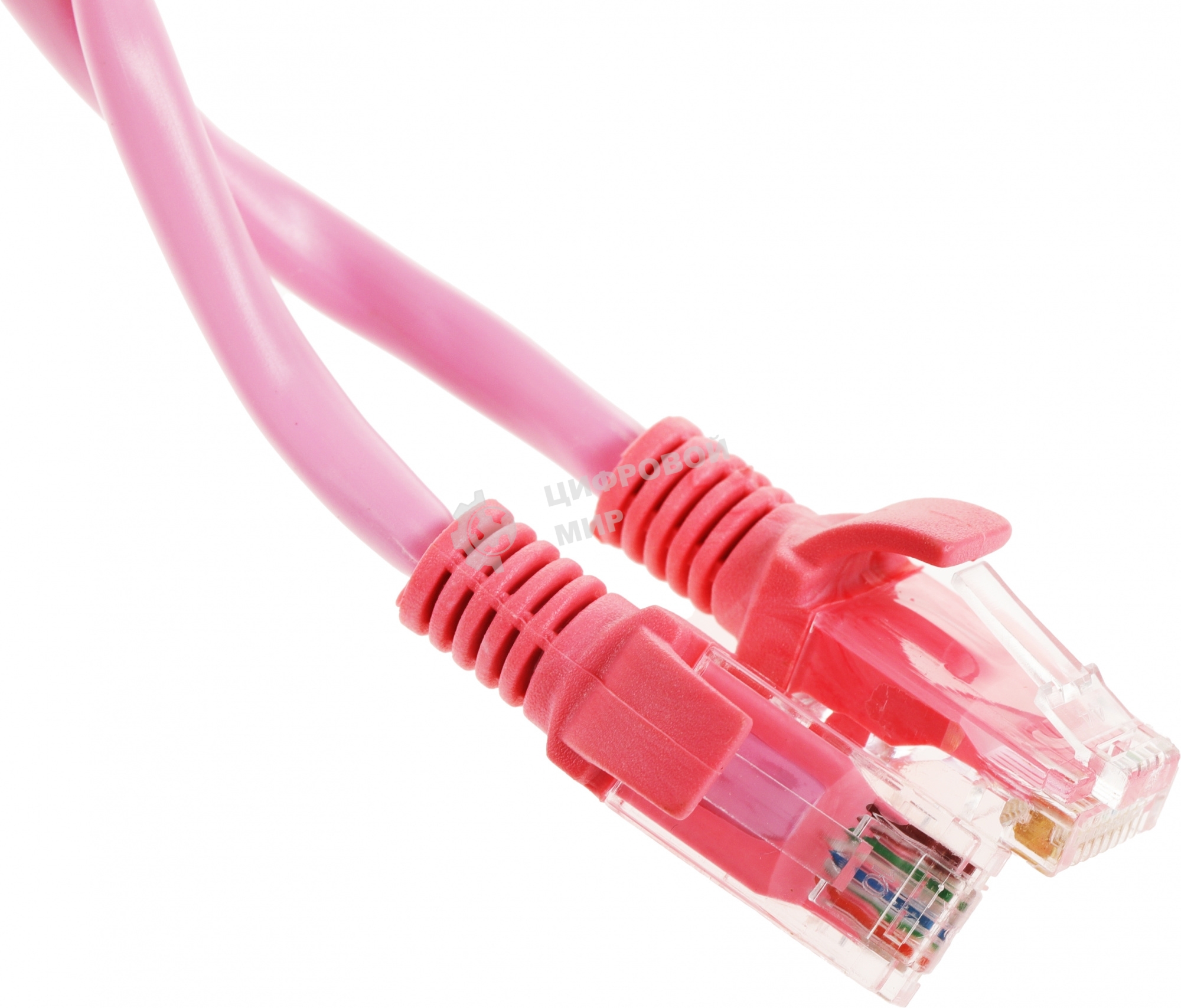 Патч-корд UTP Cablexpert cat.5e, 5м, литой, многожильный, розовый