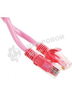 Патч-корд UTP Cablexpert cat.5e, 5м, литой, многожильный, розовый