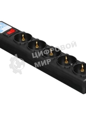 Сетевой фильтр PowerCube, PC 3м, 5р, черный граф. 10А, UPS(C14), SPG5-B3