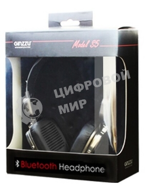 Беспроводные/проводные наушники Ginzzu GM-571BT черный, накладные, Bluetooth + Jack 3.5 мм, до 8 ч