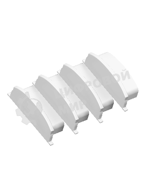 Заглушка для профиля GP8180 WH белый 18*4