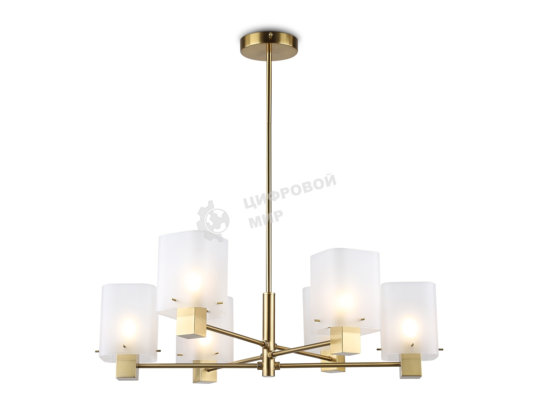 Люстра Ambrella light LH57031/6 BS/SM латунь/дымчатый E14/6 max 40W D690*690