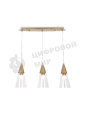 Светильник подвесной TR3669/3 BS/CL латунь/прозрачный E14/3 max 40W 590*120*850