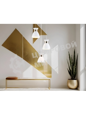 Светильник Ambrella light TR8467/3 WH/FGD белый/золото E27/3 max 60W D340*1000